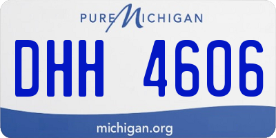MI license plate DHH4606