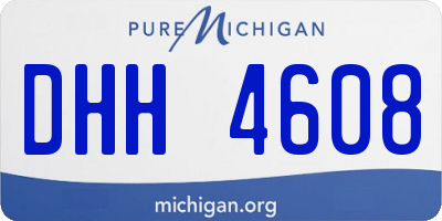 MI license plate DHH4608
