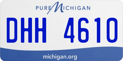 MI license plate DHH4610