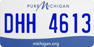 MI license plate DHH4613