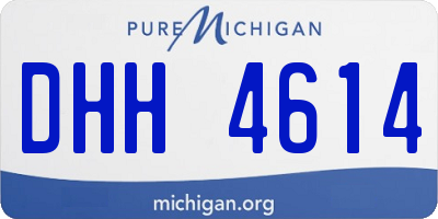 MI license plate DHH4614
