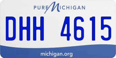 MI license plate DHH4615