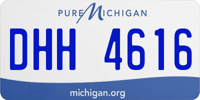 MI license plate DHH4616