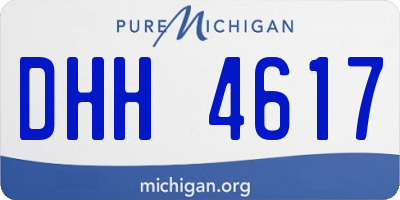 MI license plate DHH4617