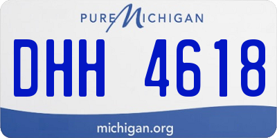 MI license plate DHH4618