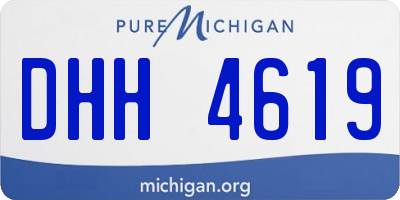 MI license plate DHH4619