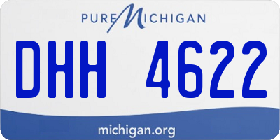 MI license plate DHH4622