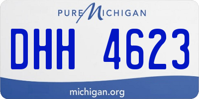 MI license plate DHH4623