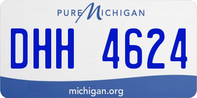MI license plate DHH4624