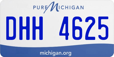 MI license plate DHH4625