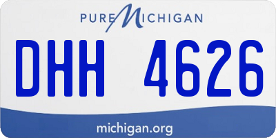 MI license plate DHH4626
