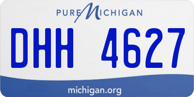 MI license plate DHH4627