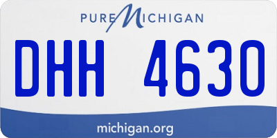MI license plate DHH4630