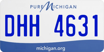 MI license plate DHH4631