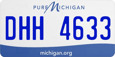 MI license plate DHH4633