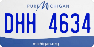 MI license plate DHH4634