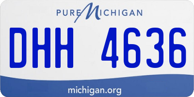 MI license plate DHH4636