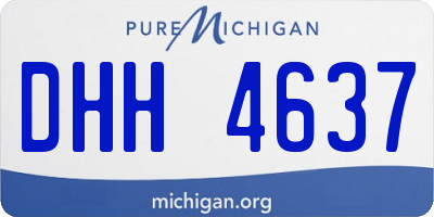 MI license plate DHH4637