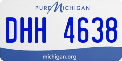 MI license plate DHH4638