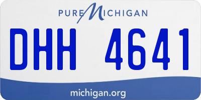 MI license plate DHH4641