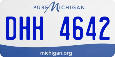 MI license plate DHH4642