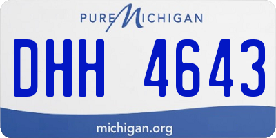 MI license plate DHH4643