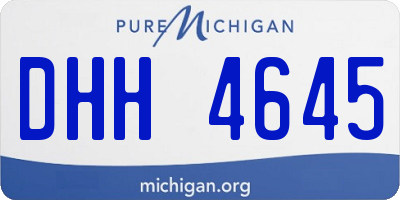 MI license plate DHH4645