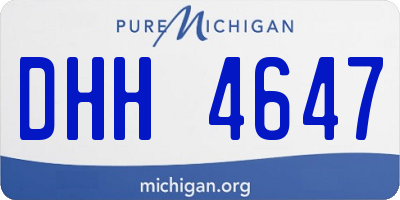MI license plate DHH4647