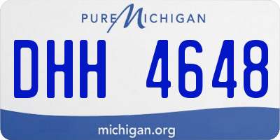 MI license plate DHH4648