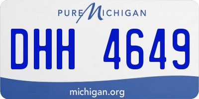 MI license plate DHH4649