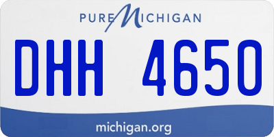 MI license plate DHH4650