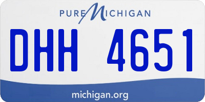 MI license plate DHH4651