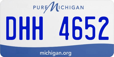 MI license plate DHH4652