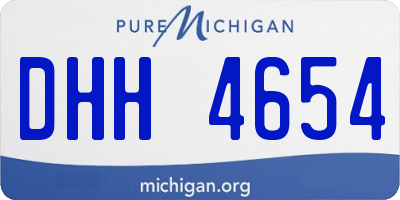 MI license plate DHH4654