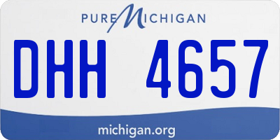MI license plate DHH4657