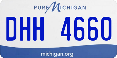 MI license plate DHH4660