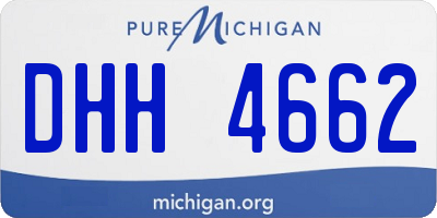 MI license plate DHH4662