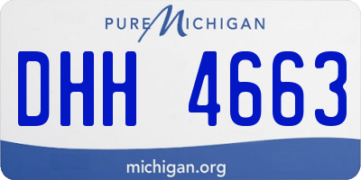 MI license plate DHH4663