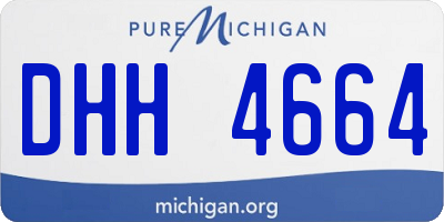 MI license plate DHH4664