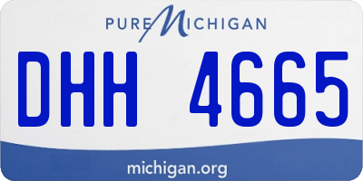 MI license plate DHH4665