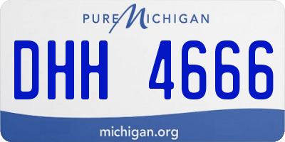 MI license plate DHH4666