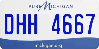 MI license plate DHH4667