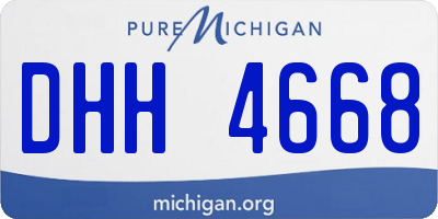 MI license plate DHH4668