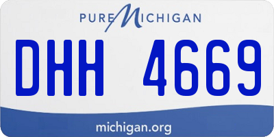 MI license plate DHH4669