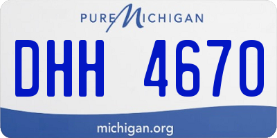 MI license plate DHH4670