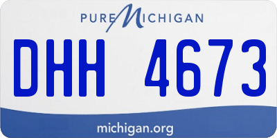 MI license plate DHH4673