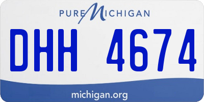 MI license plate DHH4674
