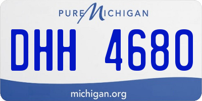 MI license plate DHH4680