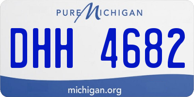 MI license plate DHH4682