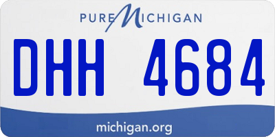 MI license plate DHH4684